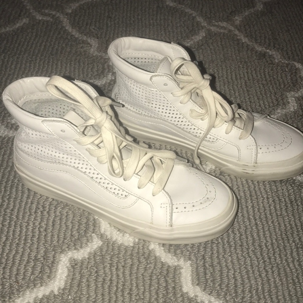 White vans high tops
